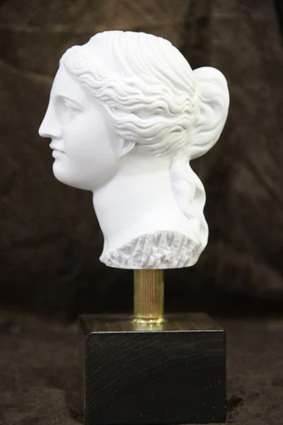 Head of Aphrodite Venus Bust 10" on Base Statue - Image 3