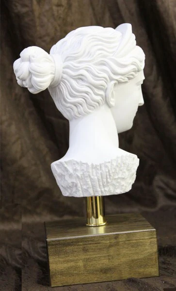 Head of Diana Bust on Base Statue - Image 3