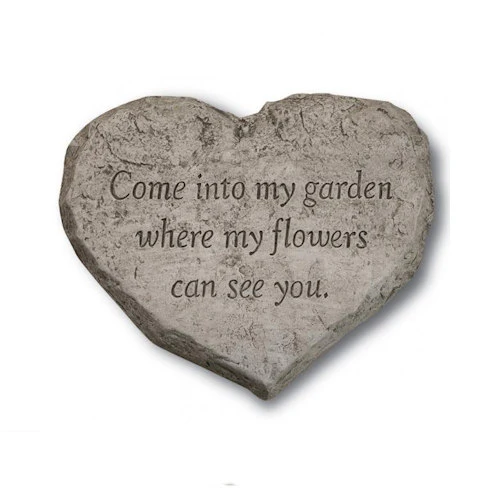 Heart Stone- Come Into My Garden Where My Flowers Can See You - Image 2