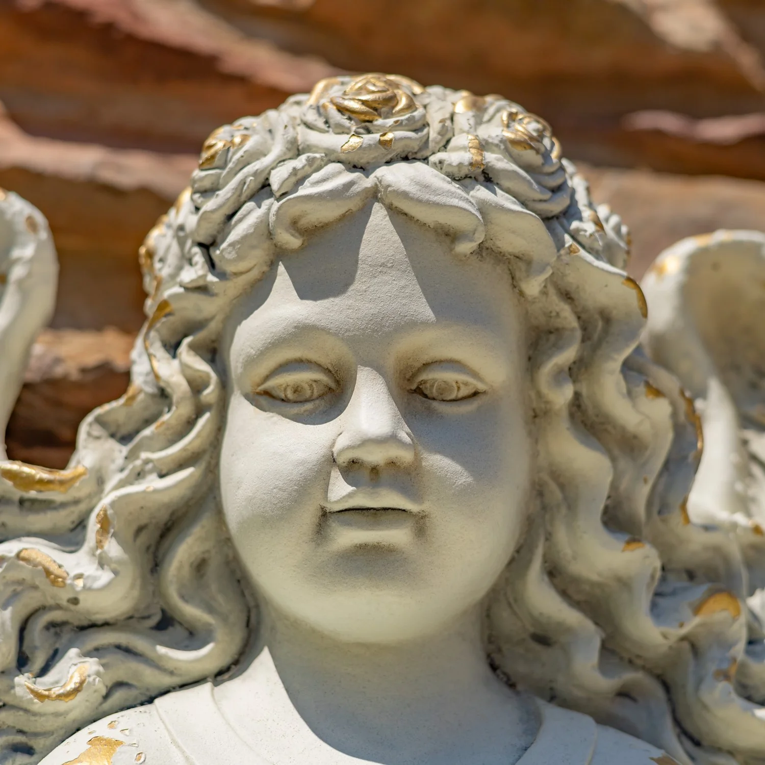 Heavenly Cherub Wall Planter Sculpture – Antique Grey 30" Tall - Image 4