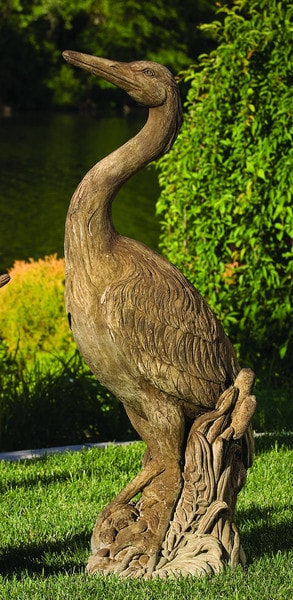 Heron 48" High Cast Stone Sculpture - Image 3