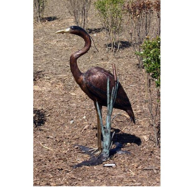 Heron Bronze Sculpture 38" High