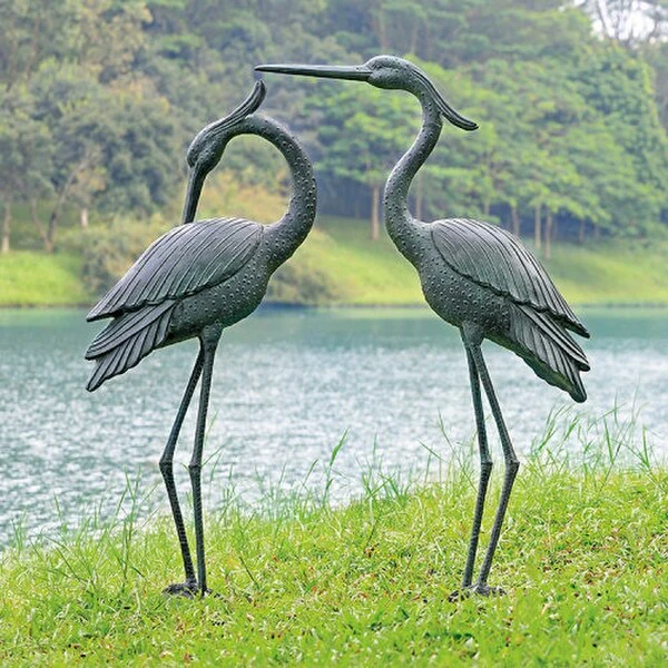 Heron Set Marshland Royals Garden Statues