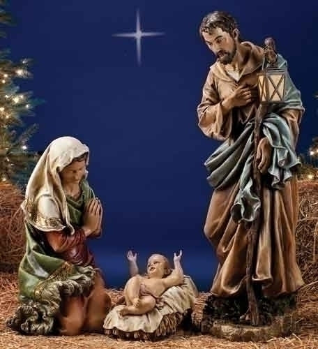 Holy Family Figures Nativity Statuary Set 39" High - Image 2