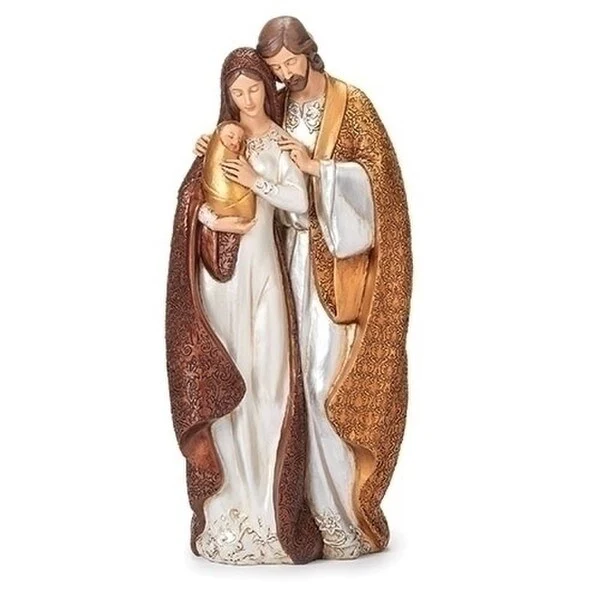Holy Family Figurine Statue Metallic Colors