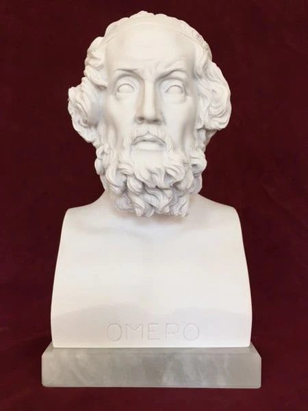 Homer Bust Marble Statue - Image 4