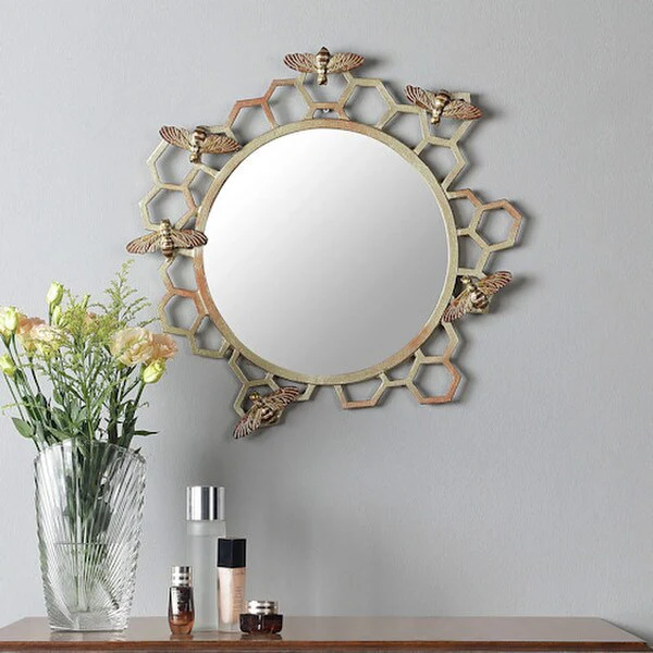 Honeycomb and Bee Wall Mirror - Image 2