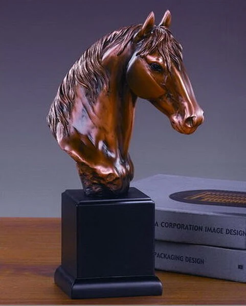 Horse Head Sculptural Bust 12" High - Image 2