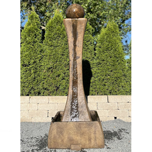 Hourglass Tall Fountain Geometric Modern Fountain