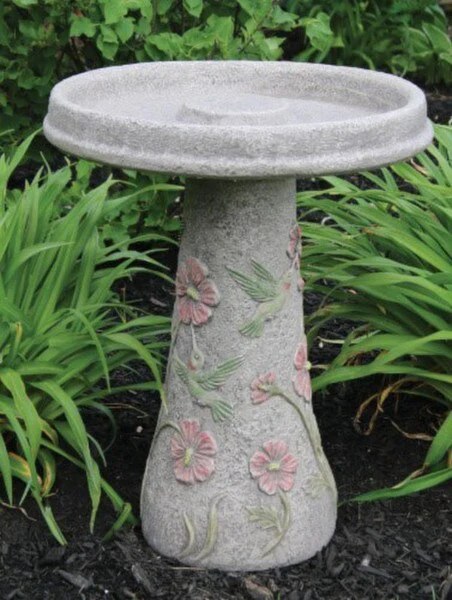 Hummingbird Bird Bath Cement
