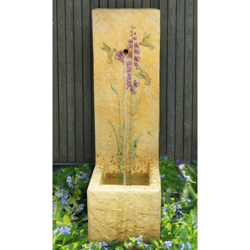 Hummingbirds Single Spout Cast Stone Fountain
