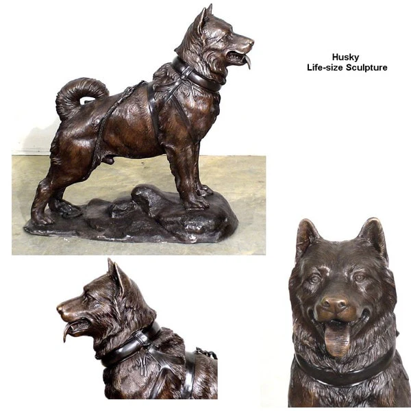 Husky Dog Sculpture Life-sized
