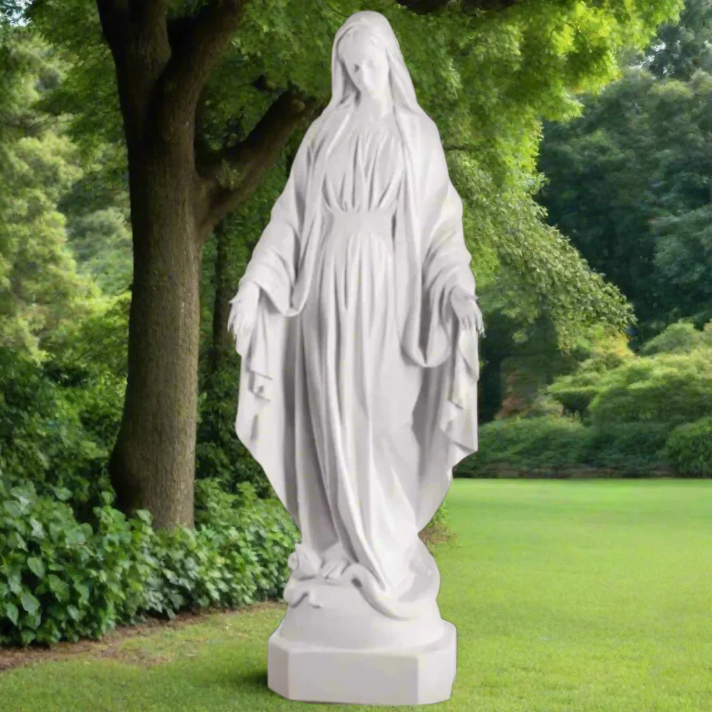 Life-Size Virgin Mary Statue Bonded Marble - Image 2