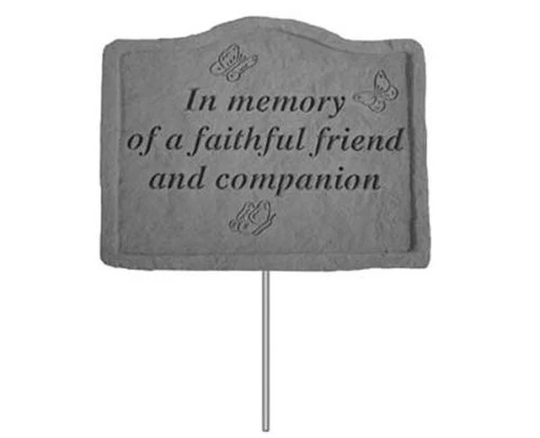 In Memory of a Faithful Friend Garden Stake
