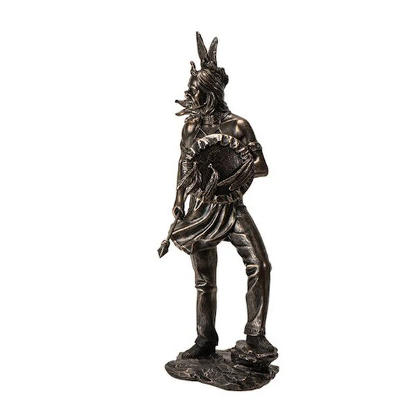 Indian Native American Warrior Statue - Image 5