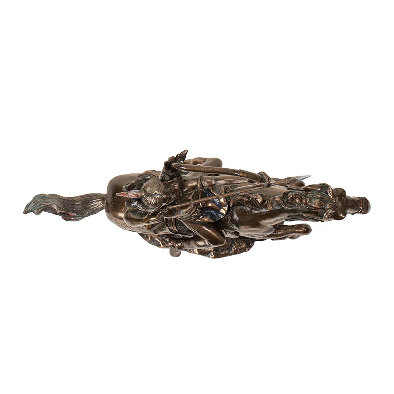 Indian On Horse with Bow & Arrow Sculpture - Image 3