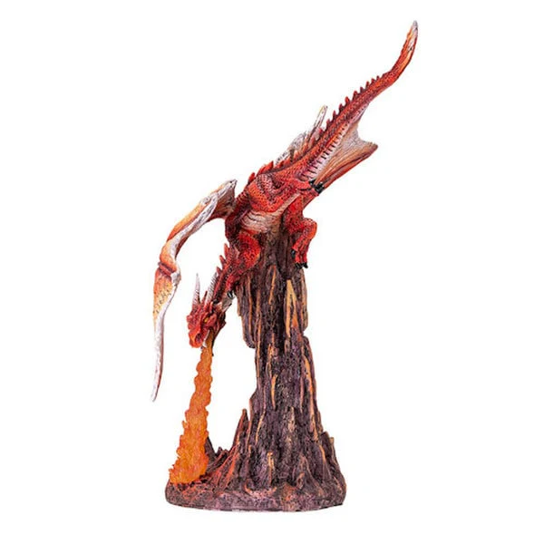 Inferno Guardian Fire Dragon Sculpture - Image 4