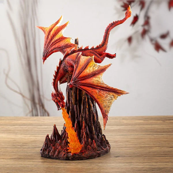 Inferno Guardian Fire Dragon Sculpture - Image 6