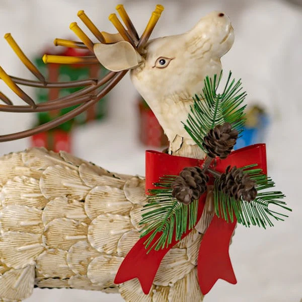 Iron Reindeer Christmas Pair 31.5" High - Image 5