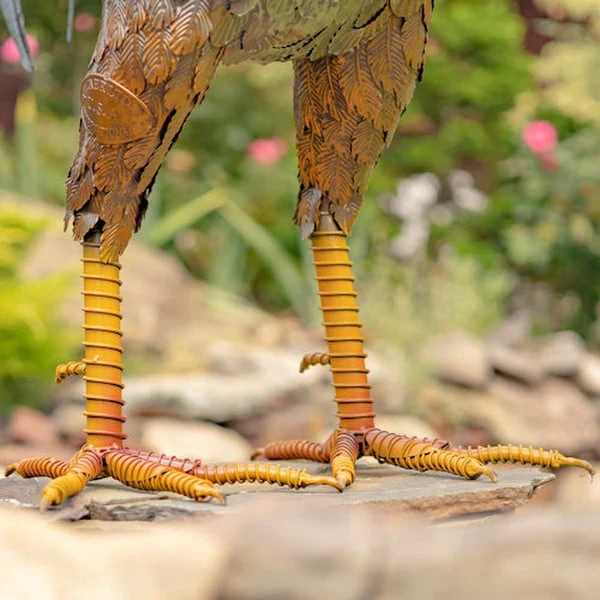 Iron Rooster Garden Statue 66.5" High - Image 5