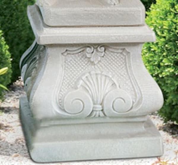 Italian Pedestal Cast Stone Base Large 20" High