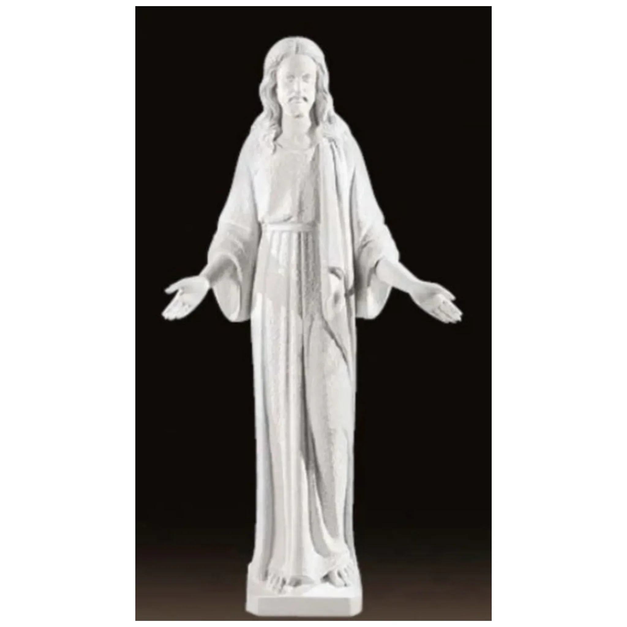 Italian Marble Standing Jesus Blessing 32"high - Image 3