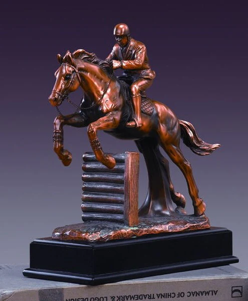 Jockey Horse Competition Jumping Sculpture