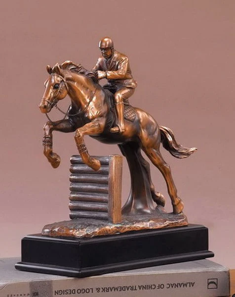 Jockey Horse Competition Jumping Sculpture - Image 2