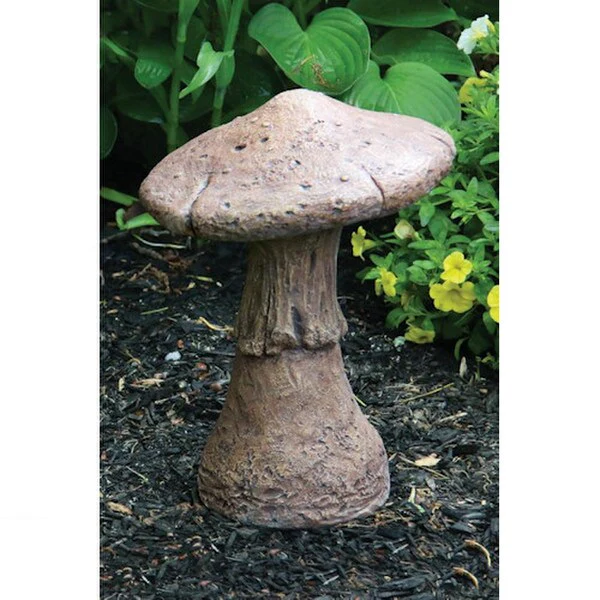 Kennett Mushroom Sculpture 12" High Cement