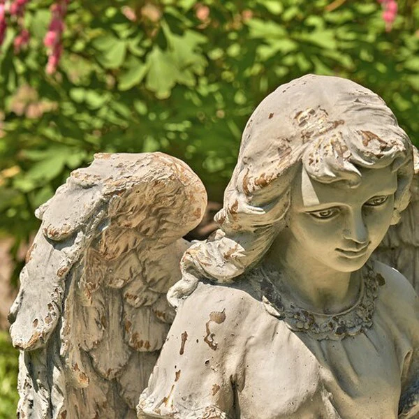 Kneeling Angel Birdbath Garden Statue 24" H - Image 2