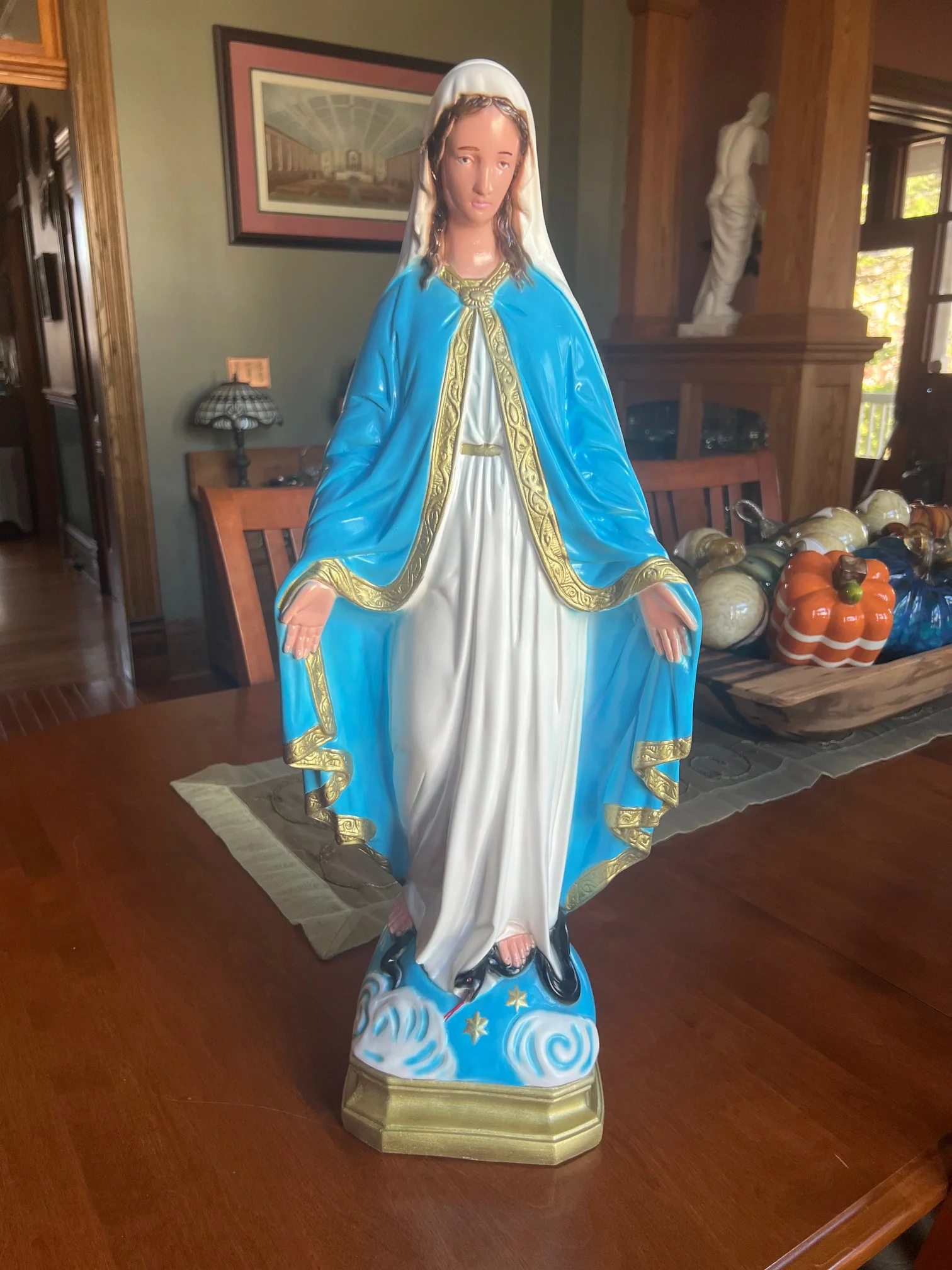Our Lady Of Grace Color 24" High Statue - Image 4