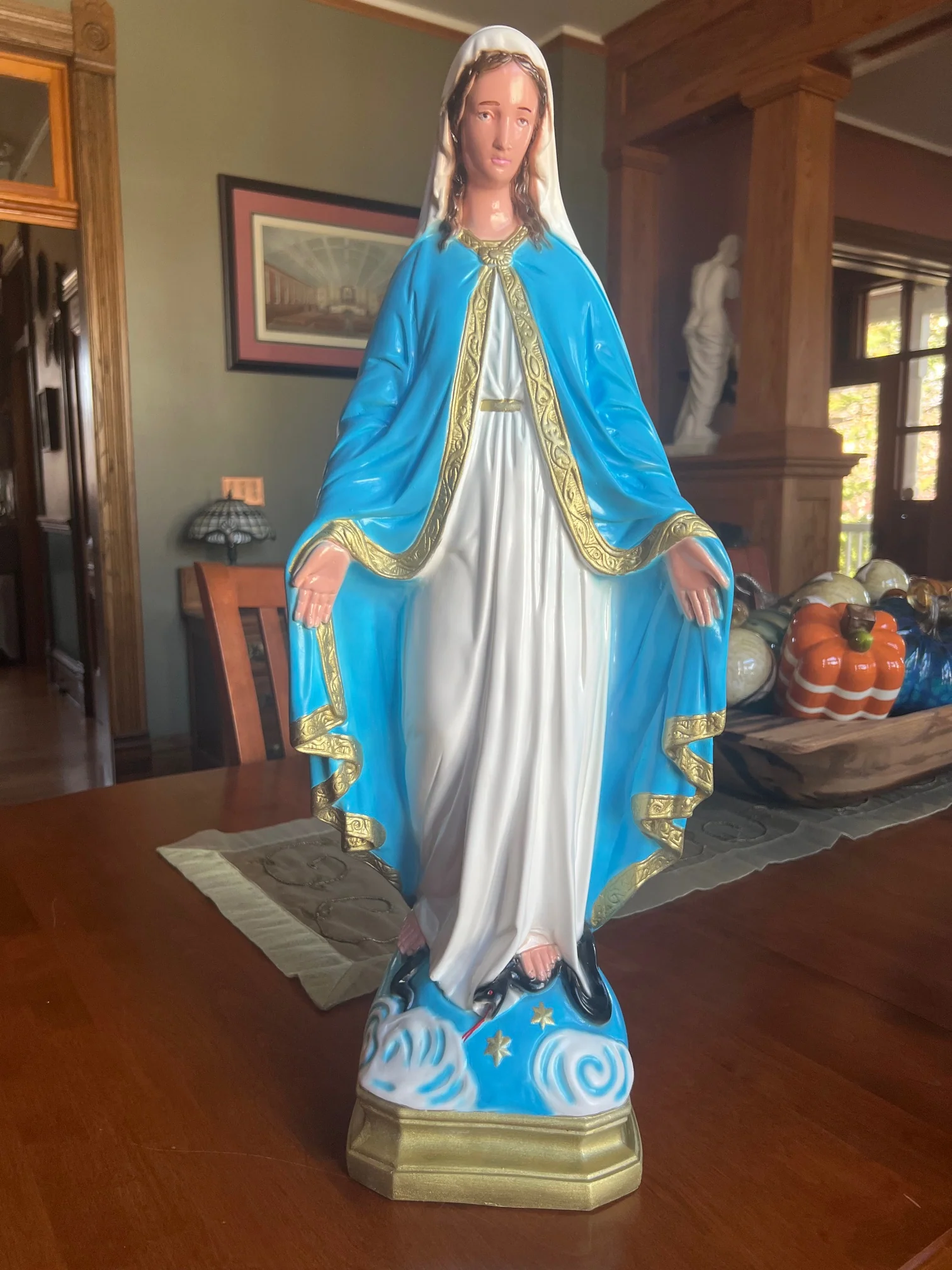Our Lady Of Grace Color 24" High Statue - Image 5