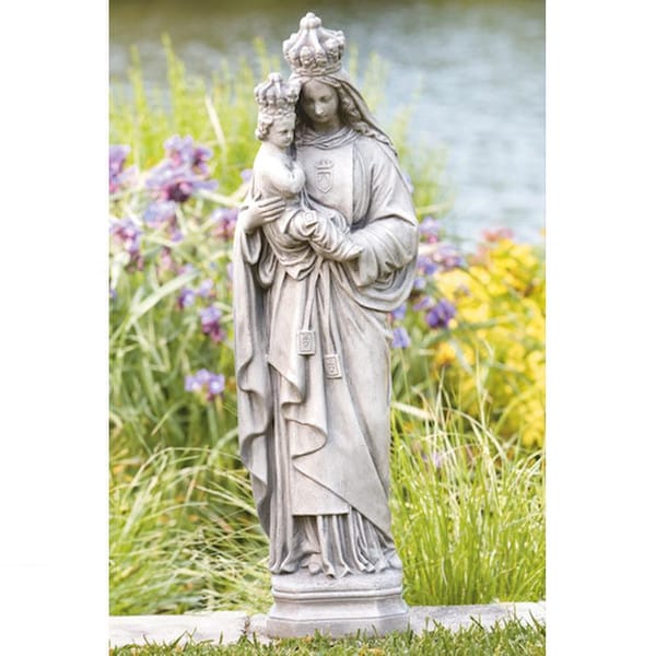 Lady Of Mount Carmel Sculpture 27" High