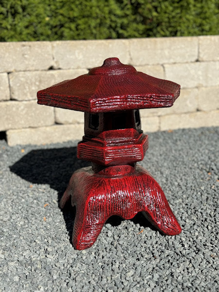 Asian Garden Lantern Pagoda Sculpture Stone 16" High - Image 2