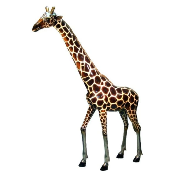 Large Giraffe Bronze Statue (Color)