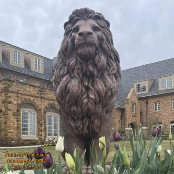 Large Regal Lion Garden Cement Statue - Image 3