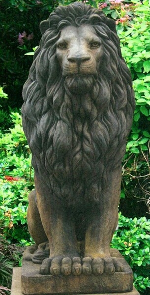 Large Regal Lion Garden Cement Statue - Image 9