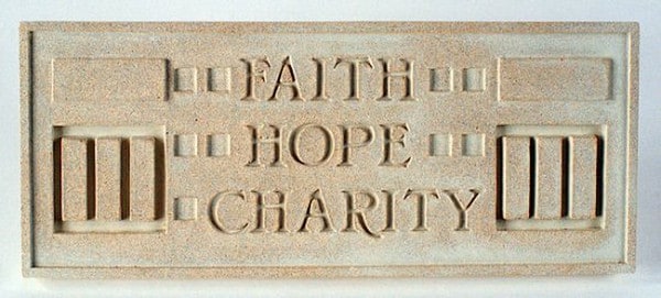 Larkin Faith Hope Charity Plaque – Frank Lloyd Wright Replica - Image 3