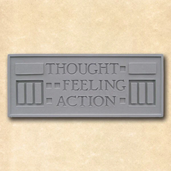 Larkin Lloyd Wright Thought Feeling Action Plaque - Image 2