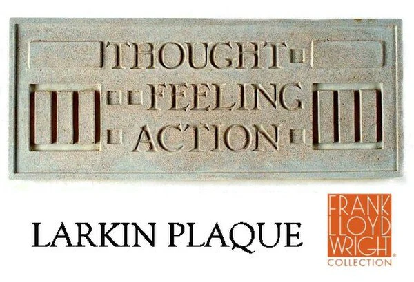 Larkin Lloyd Wright Thought Feeling Action Plaque - Image 3