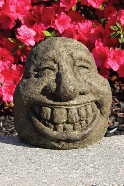 Laughing Garden Face Sculpture
