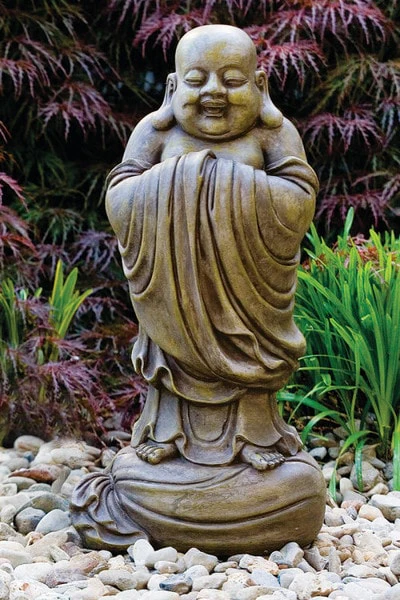 Laughing Hotei Buddha Sculpture 19.25" High - Image 3