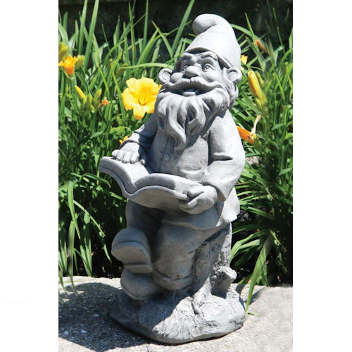 Lazy Daze Garden Gnome Book Statue 16"H - Image 2