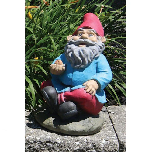 Lazy Daze Garden Gnome with Snail Statue - Image 2
