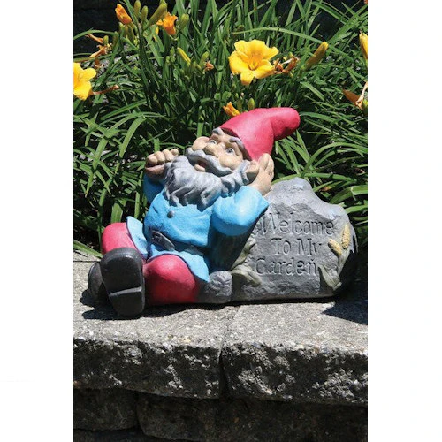 Lazy Daze Gnome Statue Welcome to My Garden - Image 2