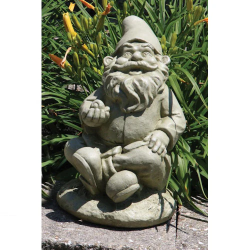 Lazy Daze Gnome with Snail Sculpture 12.5" H - Image 2