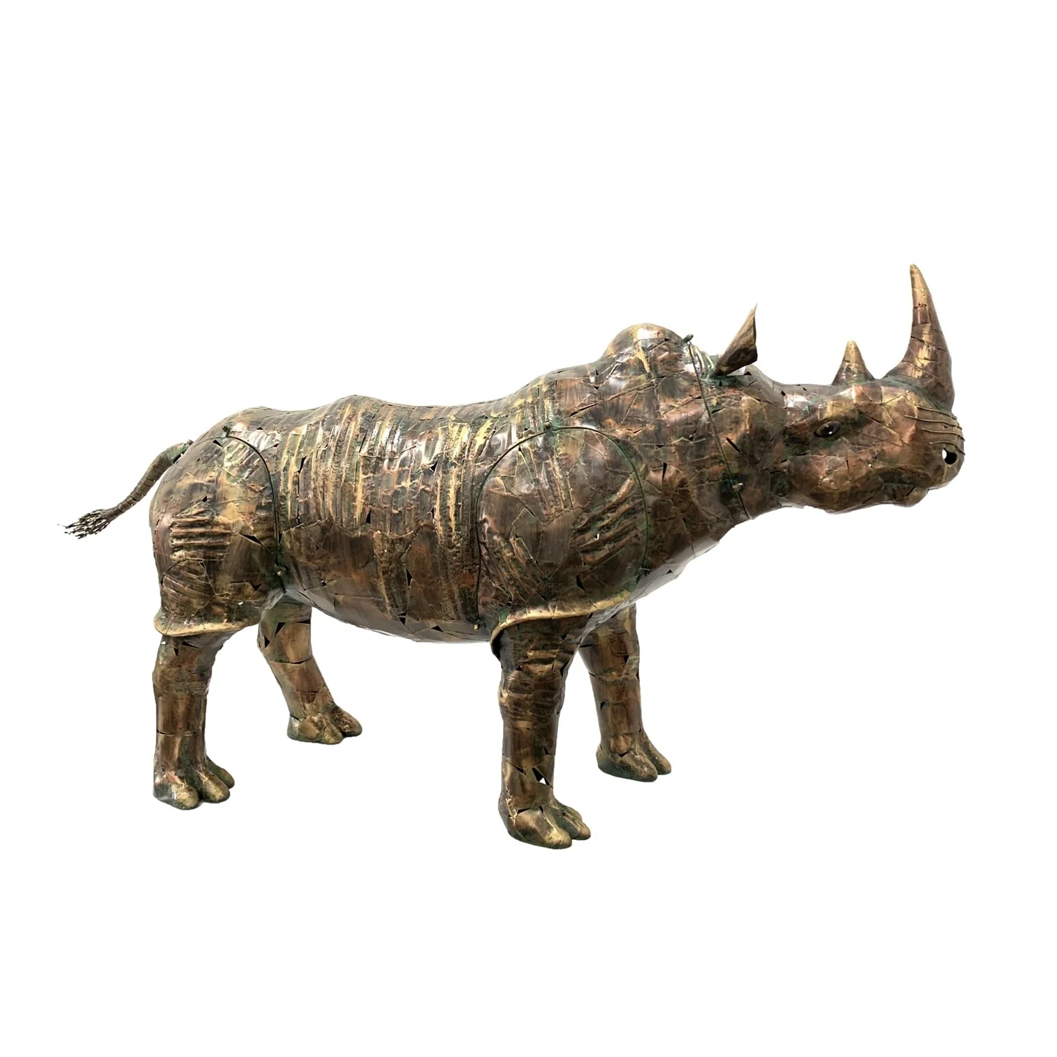 Life-Size Iron Rhinoceros Garden Statue Outdoor Sculpture - Image 5