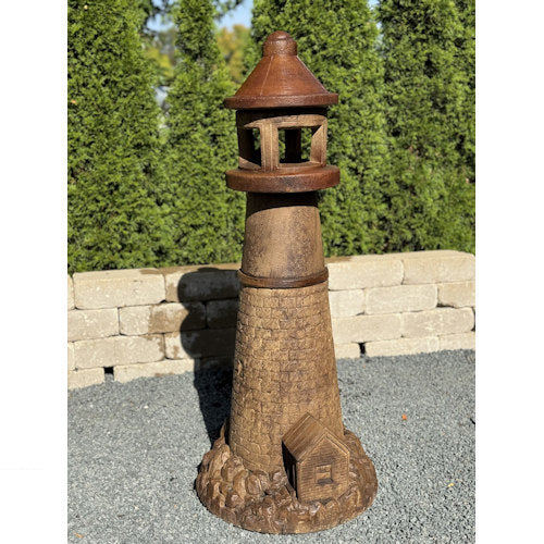 Lighthouse With Light Garden Sculpture - Image 2