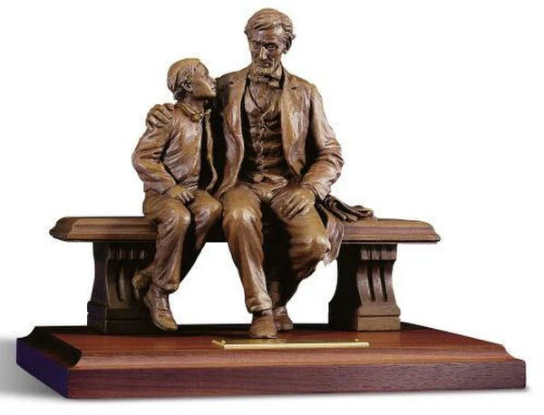 Lincoln and Yound Tad Sculpture