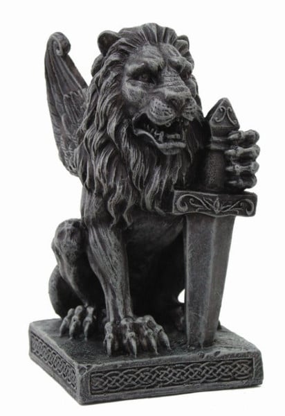 Lion Gargoyle with Sword